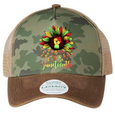 Juneteenth African American Sunflower Black History Freedom Great Gift Legacy Tie Dye Trucker Hat