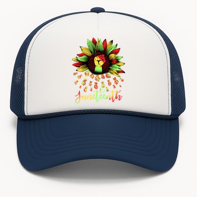 Juneteenth African American Sunflower Black History Freedom Great Gift Trucker Hat