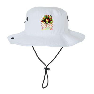 Juneteenth African American Sunflower Black History Freedom Great Gift Legacy Cool Fit Booney Bucket Hat