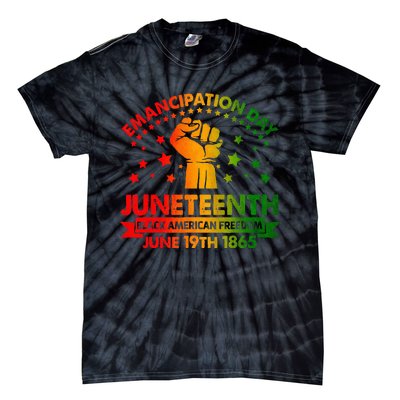 Juneteenth African American Freedom Black History June 19 Tie-Dye T-Shirt