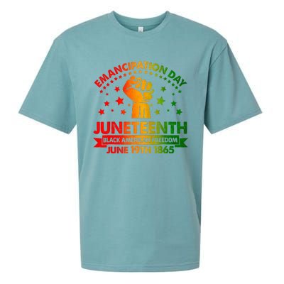 Juneteenth African American Freedom Black History June 19 Sueded Cloud Jersey T-Shirt