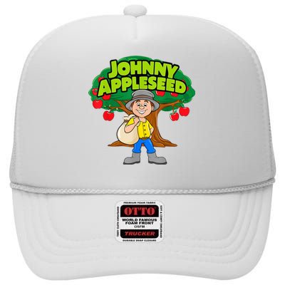 Johnny Appleseed Apple Day Sept 26 Celebrate Legends High Crown Mesh Back Trucker Hat