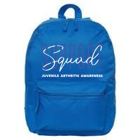 Juvenile Arthritis Awareness Support Squad Blue Ribbon Meaningful Gift 16 in Basic Backpack