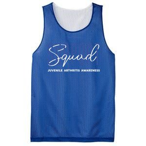 Juvenile Arthritis Awareness Support Squad Blue Ribbon Meaningful Gift Mesh Reversible Basketball Jersey Tank