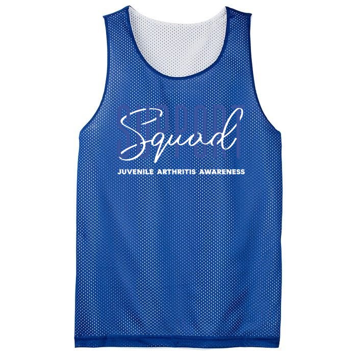 Juvenile Arthritis Awareness Support Squad Blue Ribbon Meaningful Gift Mesh Reversible Basketball Jersey Tank