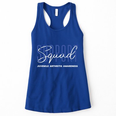 Juvenile Arthritis Awareness Support Squad Blue Ribbon Meaningful Gift Womens Tank Top