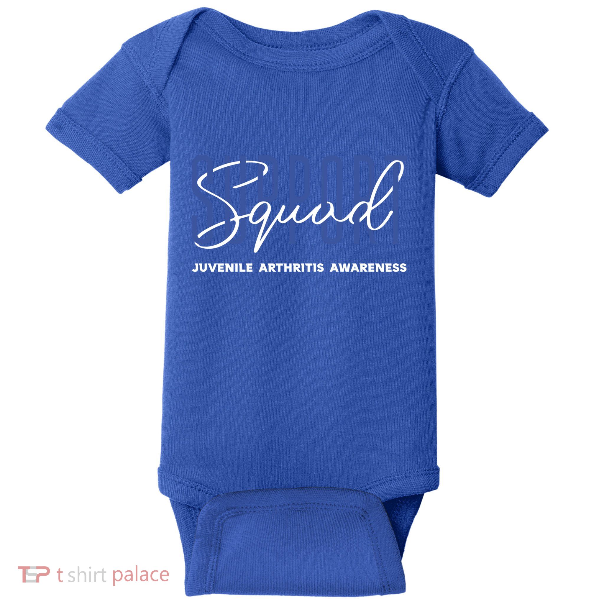 Juvenile Arthritis Awareness Support Squad Blue Ribbon Meaningful Gift Baby Bodysuit