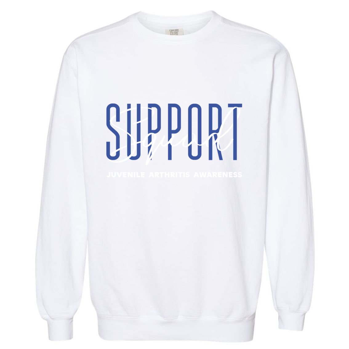 Juvenile Arthritis Awareness Support Squad Blue Ribbon Meaningful Gift Garment-Dyed Sweatshirt