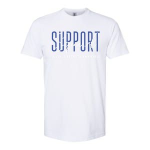 Juvenile Arthritis Awareness Support Squad Blue Ribbon Meaningful Gift Softstyle CVC T-Shirt