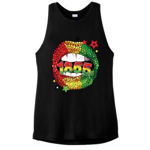 Juneteenth African American Black 1865 Ladies PosiCharge Tri-Blend Wicking Tank