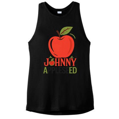 Johnny Appleseed Apple Day Sept 26 Orchard Nursery Ladies PosiCharge Tri-Blend Wicking Tank