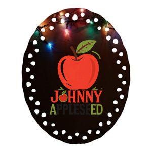 Johnny Appleseed Apple Day Sept 26 Orchard Nursery Ceramic Oval Ornament