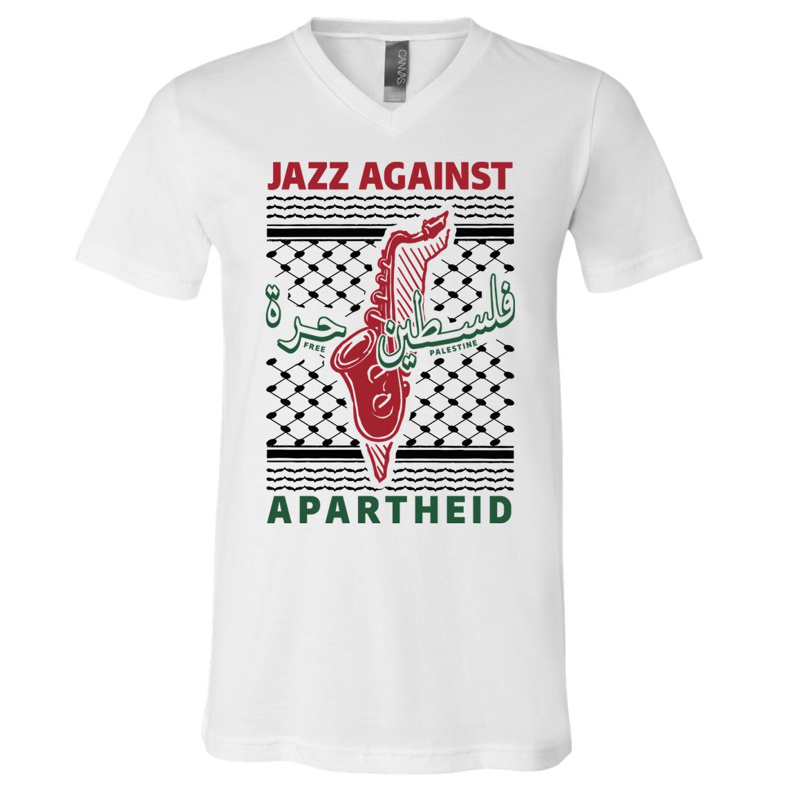 Jazz Against Apartheid V-Neck T-Shirt