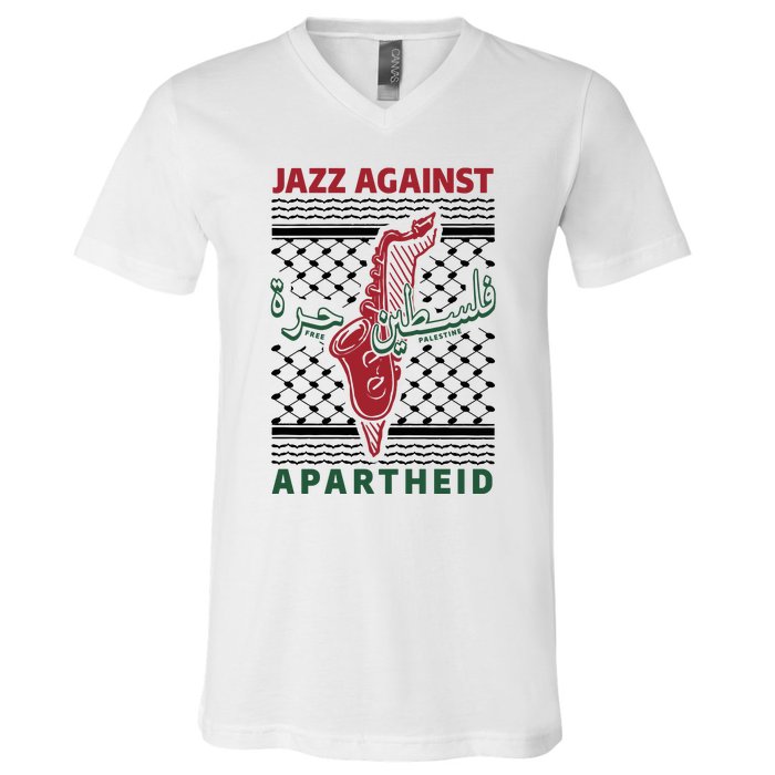 Jazz Against Apartheid V-Neck T-Shirt