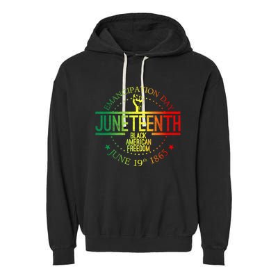 Juneteenth African American Freedom Black History June 19 Garment-Dyed Fleece Hoodie