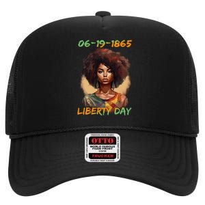 Juneteenth African American Women Independence Day High Crown Mesh Back Trucker Hat