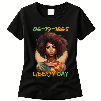 Juneteenth African American Women Independence Day Womens T-Shirt