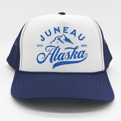 Juneau Alaska Ak Mountains Family Vacation Souvenir Trucker Hat