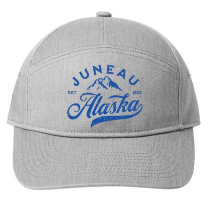 Juneau Alaska Ak Mountains Family Vacation Souvenir 7-Panel Snapback Hat