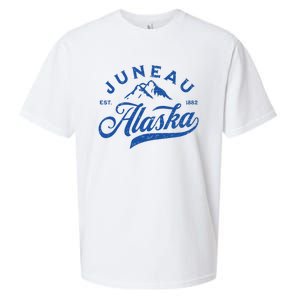 Juneau Alaska Ak Mountains Family Vacation Souvenir Sueded Cloud Jersey T-Shirt