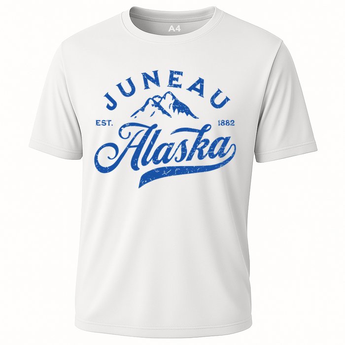 Juneau Alaska Ak Mountains Family Vacation Souvenir Cooling Performance Crew T-Shirt