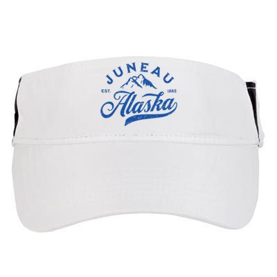 Juneau Alaska Ak Mountains Family Vacation Souvenir Adult Drive Performance Visor