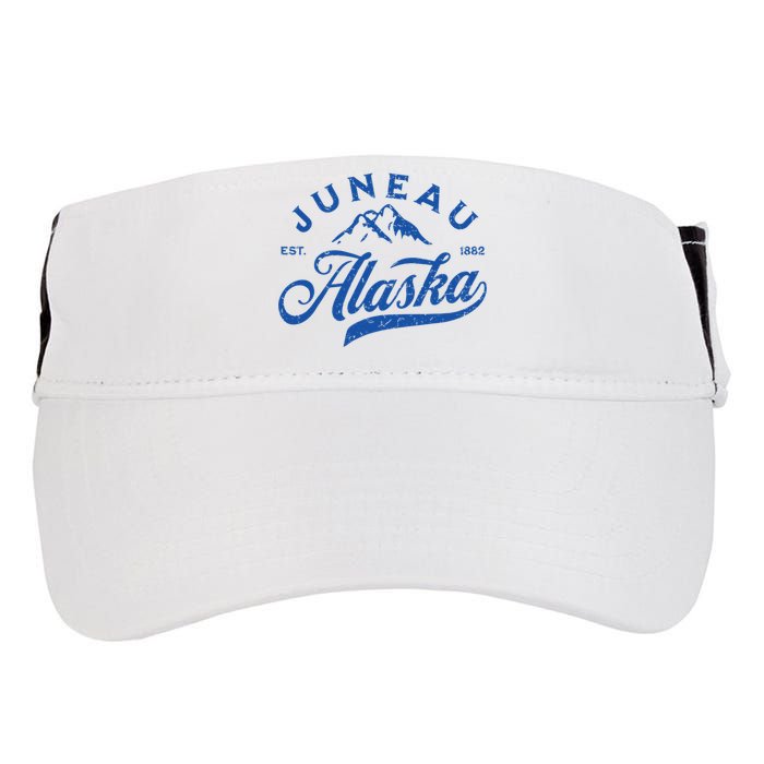 Juneau Alaska Ak Mountains Family Vacation Souvenir Adult Drive Performance Visor