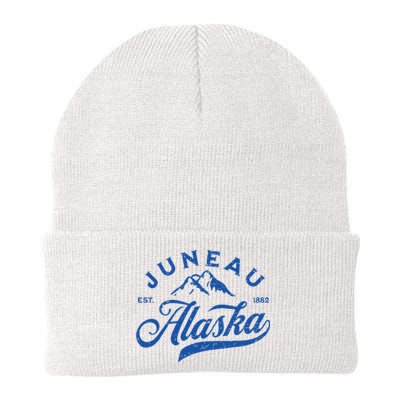 Juneau Alaska Ak Mountains Family Vacation Souvenir Knit Cap Winter Beanie