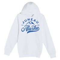 Juneau Alaska Ak Mountains Family Vacation Souvenir Premium Pullover Hoodie