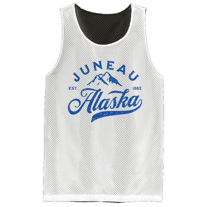 Juneau Alaska Ak Mountains Family Vacation Souvenir Mesh Reversible Basketball Jersey Tank