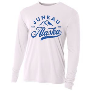 Juneau Alaska Ak Mountains Family Vacation Souvenir Cooling Performance Long Sleeve Crew