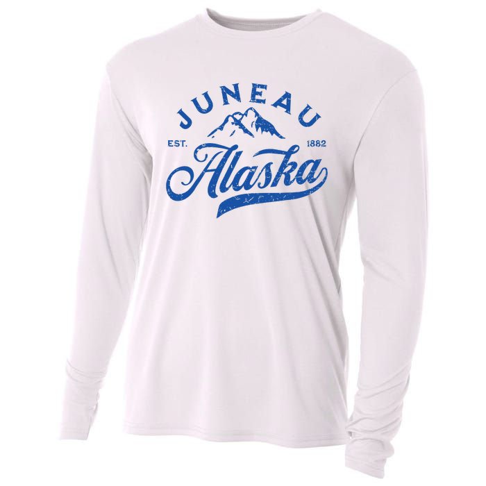 Juneau Alaska Ak Mountains Family Vacation Souvenir Cooling Performance Long Sleeve Crew