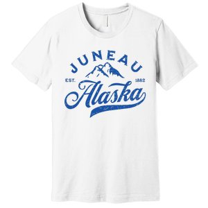 Juneau Alaska Ak Mountains Family Vacation Souvenir Premium T-Shirt