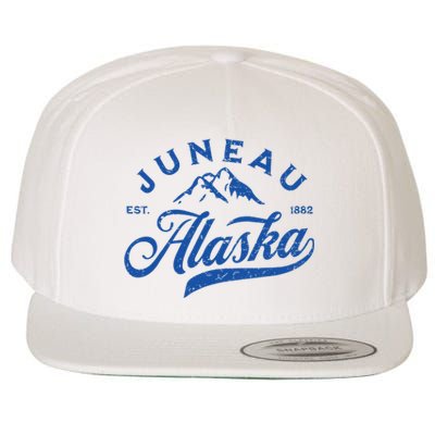 Juneau Alaska Ak Mountains Family Vacation Souvenir Wool Snapback Cap