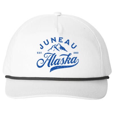 Juneau Alaska Ak Mountains Family Vacation Souvenir Snapback Five-Panel Rope Hat