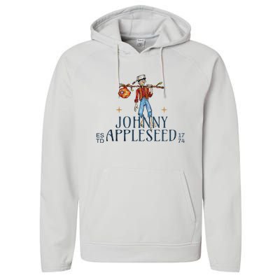 Johnny Appleseed Apple Day Sept 26 Orchard Nursery Performance Fleece Hoodie