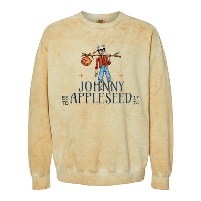 Johnny Appleseed Apple Day Sept 26 Orchard Nursery Colorblast Crewneck Sweatshirt