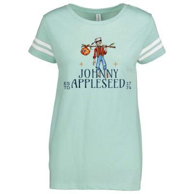 Johnny Appleseed Apple Day Sept 26 Orchard Nursery Enza Ladies Jersey Football T-Shirt