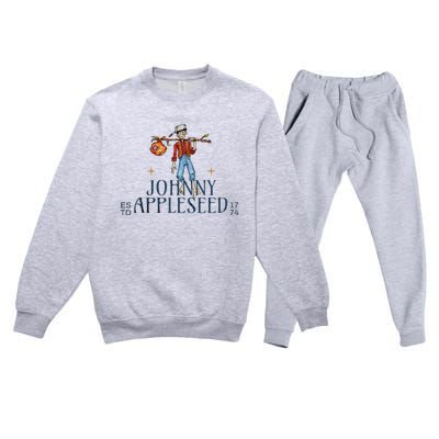 Johnny Appleseed Apple Day Sept 26 Orchard Nursery Premium Crewneck Sweatsuit Set