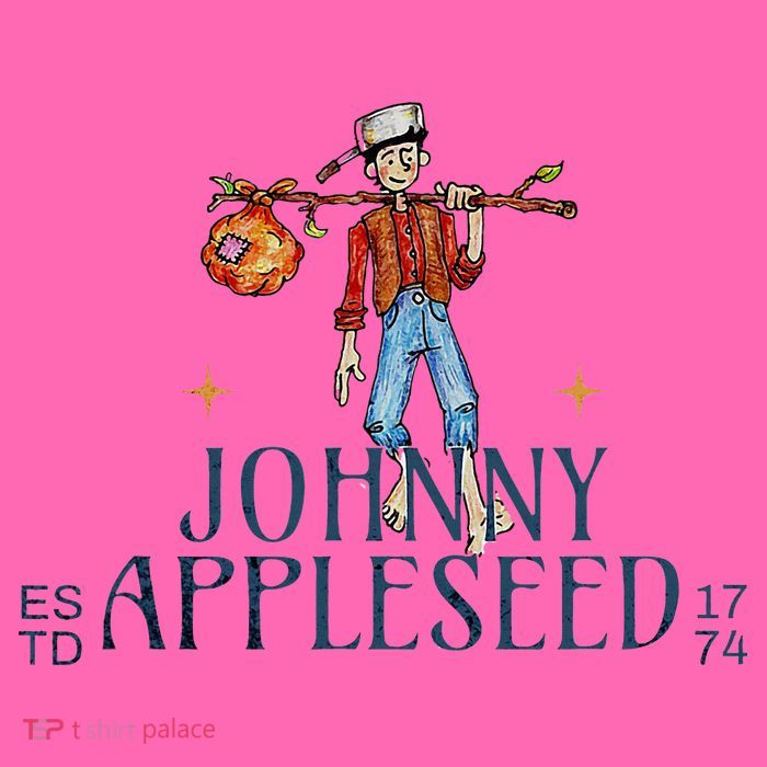 Johnny Appleseed Apple Day Sept 26 Orchard Nursery Stripe Pom Pom Beanie