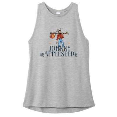 Johnny Appleseed Apple Day Sept 26 Orchard Nursery Ladies PosiCharge Tri-Blend Wicking Tank