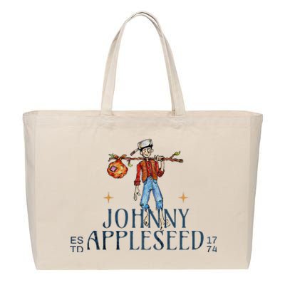 Johnny Appleseed Apple Day Sept 26 Orchard Nursery Cotton Canvas Jumbo Tote