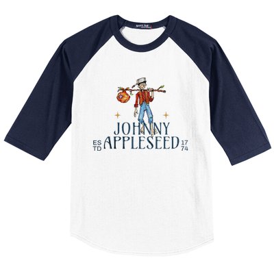 Johnny Appleseed Apple Day Sept 26 Orchard Nursery Baseball Sleeve Shirt