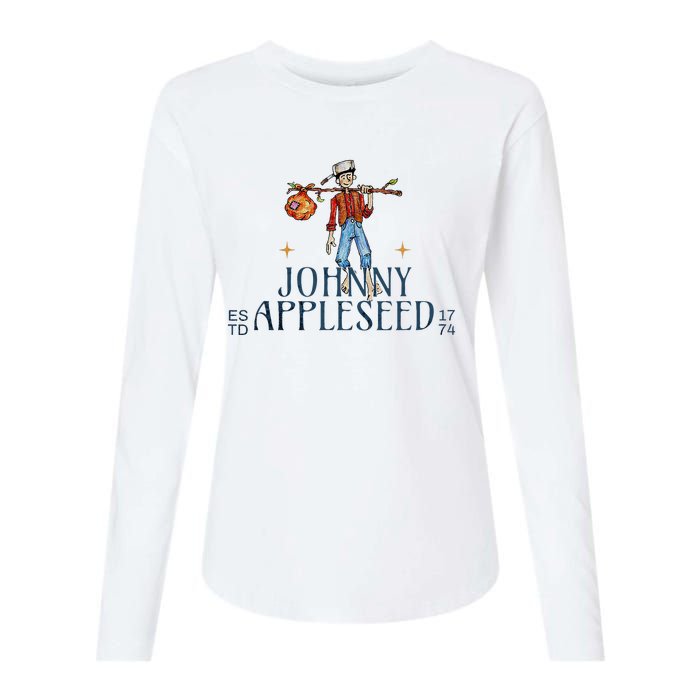 Johnny Appleseed Apple Day Sept 26 Orchard Nursery Womens Cotton Relaxed Long Sleeve T-Shirt