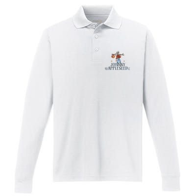 Johnny Appleseed Apple Day Sept 26 Orchard Nursery Performance Long Sleeve Polo