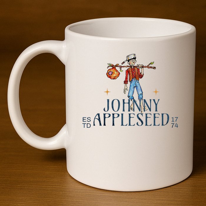 Johnny Appleseed Apple Day Sept 26 Orchard Nursery 11oz C Handle Ceramic Mug