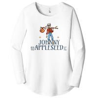 Johnny Appleseed Apple Day Sept 26 Orchard Nursery Women's Perfect Tri Tunic Long Sleeve Shirt