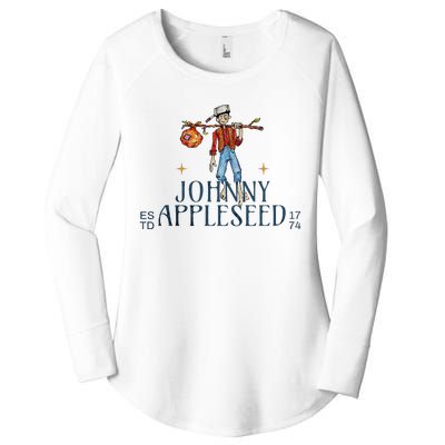 Johnny Appleseed Apple Day Sept 26 Orchard Nursery Women's Perfect Tri Tunic Long Sleeve Shirt