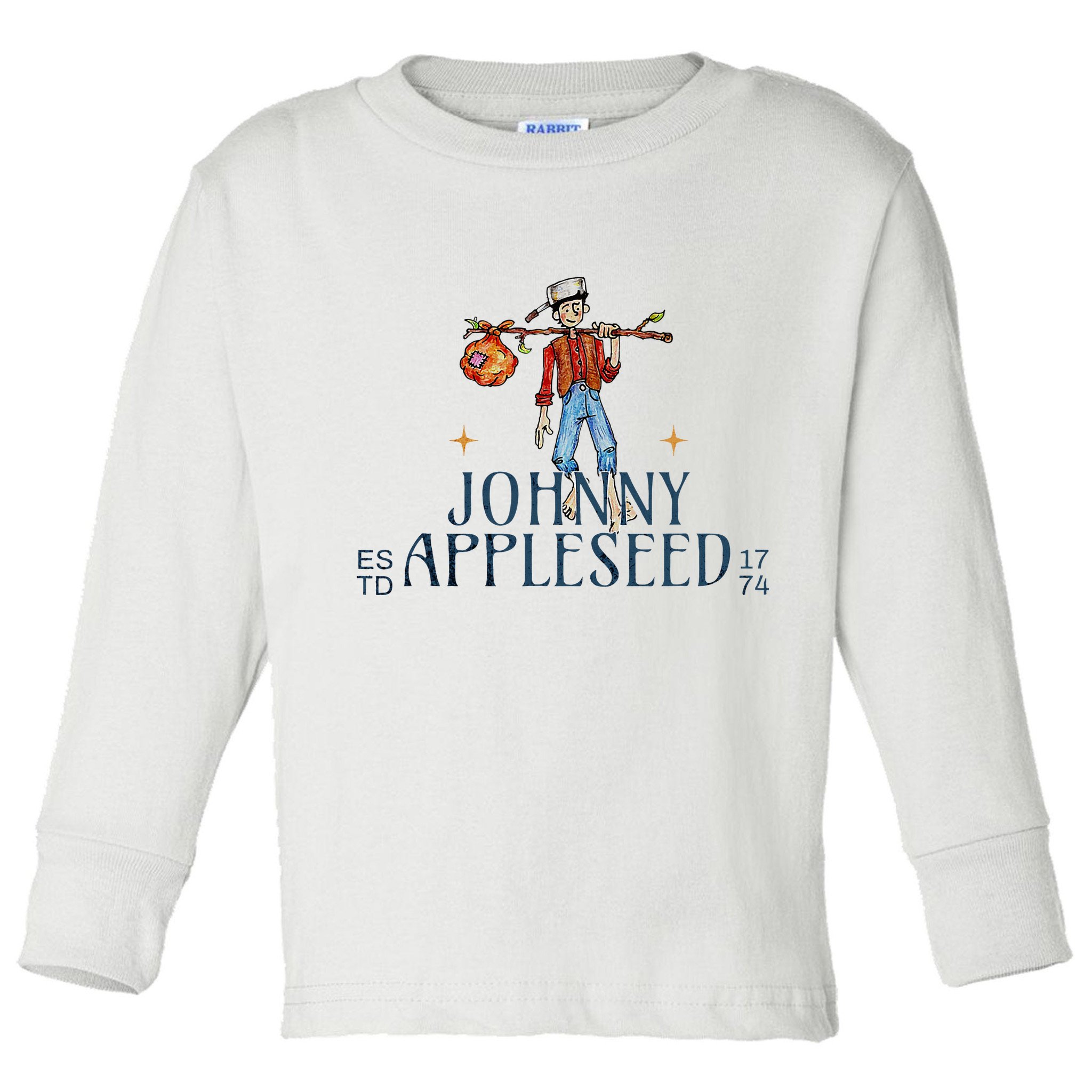 Johnny Appleseed Apple Day Sept 26 Orchard Nursery Toddler Long Sleeve Shirt
