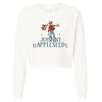Johnny Appleseed Apple Day Sept 26 Orchard Nursery Cropped Pullover Crew